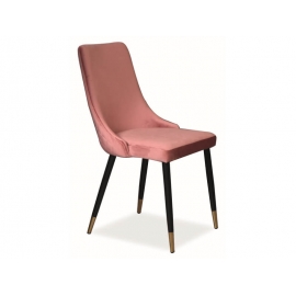Стул Signal PIANO Velvet BLuvel 52 античный розовый/черный/золотой