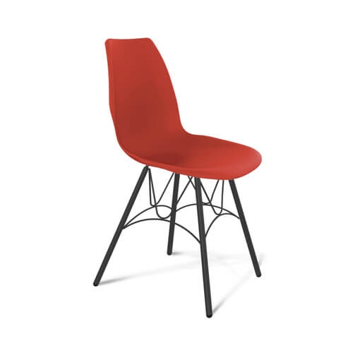 Стул кухонный Sheffilton SHT-ST29/S100 красный RAL3020/черный муар