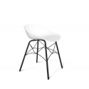Стул Sheffilton SHT-ST19/S107 белый/черный муар