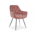 Стул с подлокотниками CHERRY MATT VELVET античный розовый