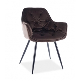 Стул&nbsp;с подлокотниками Signal&nbsp;CHERRY&nbsp;Velvet&nbsp;Bluvel&nbsp;48&nbsp;коричневый