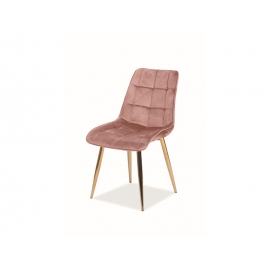 Стул кухонный Signal CHIC Velvet Bluvel 52 античный розовый/золотой