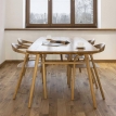 Деревянный обеденный стол Тайфун дуб натуральный