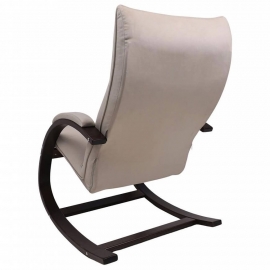 Кресло-качалка Leset Морено бежевый велюр/орех