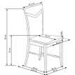 Деревянный стул для гостиной CITRONE темный орех