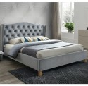 Двуспальная кровать Aspen Velvet 180 серая