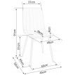 Стул SIGNAL ALAN VELVET Bluvel 14 серый