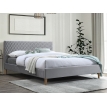 Двуспальная кровать Azurro Velvet 140 светло-серый бархат