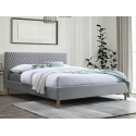 Двуспальная кровать Azurro Velvet 140 светло-серый бархат