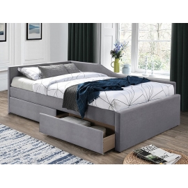 Полуторная кровать SIGNAL ELIOT VELVET 120х200 серая ткань