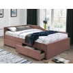 Полуторная кровать SIGNAL ELIOT VELVET 120х200 античный розовый