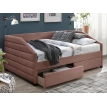 Полуторная кровать SIGNAL NADIA VELVET 120х200 античный розовый