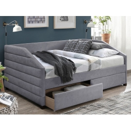 Полуторная кровать SIGNAL NADIA VELVET 120х200 серая