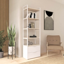 Стеллаж Crafto Квентин Мини каштан/белый