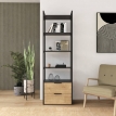 Стеллаж Crafto Квентин Мини графит/дуб золотой