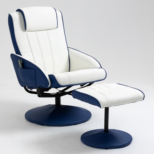 Массажное кресло Angioletto Barone Blu Bianco