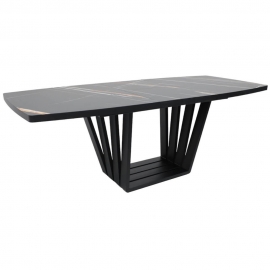 Раздвижной обеденный стол KAMERON 160/205 черный Sahara Noir