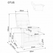 Кресло-реклайнер SIGNAL OTUS Brego 34 бежевая ткань