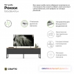 Тумба под телевизор Crafto Рокки 02 черный/графит/дуб