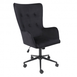 Офисное кресло BELLA XL black черный велюр Seven 035