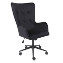 Офисное кресло BELLA XL black черный велюр Seven 035