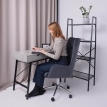 Офисное кресло BELLA XL chome графитовый велюр Kiton 713 Graphite