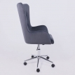 Офисное кресло BELLA XL chome графитовый велюр Kiton 713 Graphite