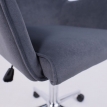 Офисное кресло BELLA XL chome графитовый велюр Kiton 713 Graphite