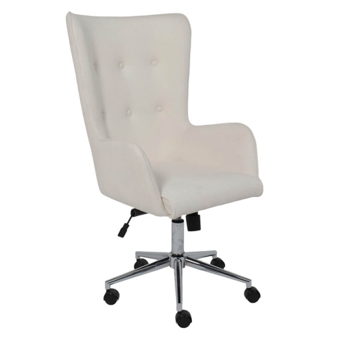 Офисное кресло BELLA XL chome белое букле Buble White 15
