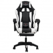 Массажное геймерское кресло Calviano 1583 черно-белое