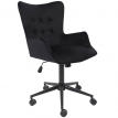 Кресло поворотное BELLA black Seven 035 черный велюр