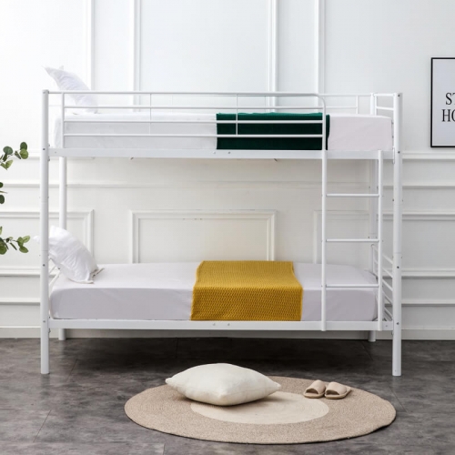 Двухъярусная металлическая кровать HALMAR BUNKY 90 белая