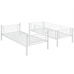 Двухъярусная металлическая кровать HALMAR BUNKY 90 белая