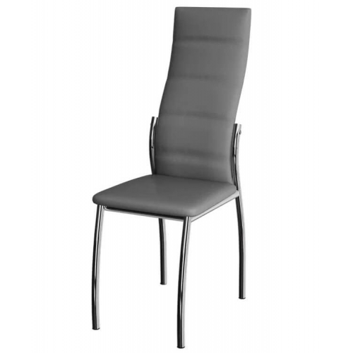 Стул ВВР Прага серая экокожа/хром