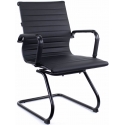 Стул для посетителей Everprof Leo Black CF черная экокожа