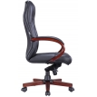 Кресло руководителя Everprof Monaco Wood Экокожа Черный